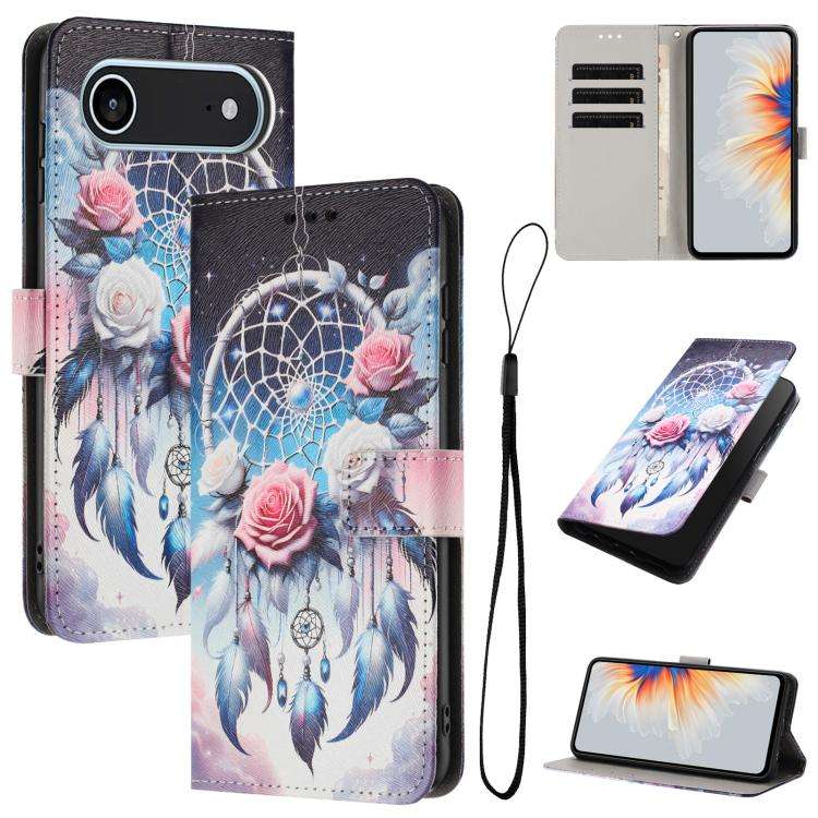 Color Drawing Pattern Leather Phone Case, For iPhone 17e / 16e, For iPhone 17 Pro Max, For iPhone...