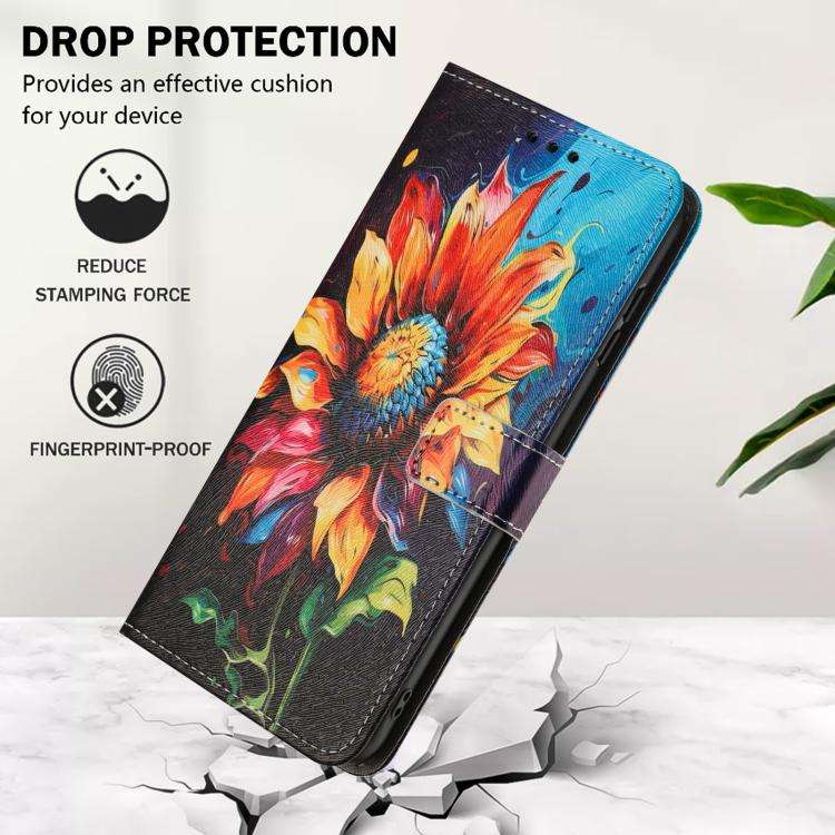 Color Drawing Pattern Leather Phone Case, For iPhone 13 Pro, For iPhone 13 mini, For iPhone 12 / ...