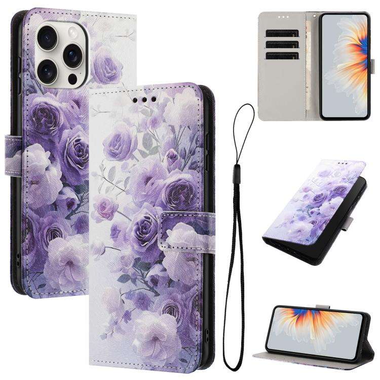 Color Drawing Pattern Leather Phone Case, For iPhone 13 Pro, For iPhone 13 mini, For iPhone 12 / ...