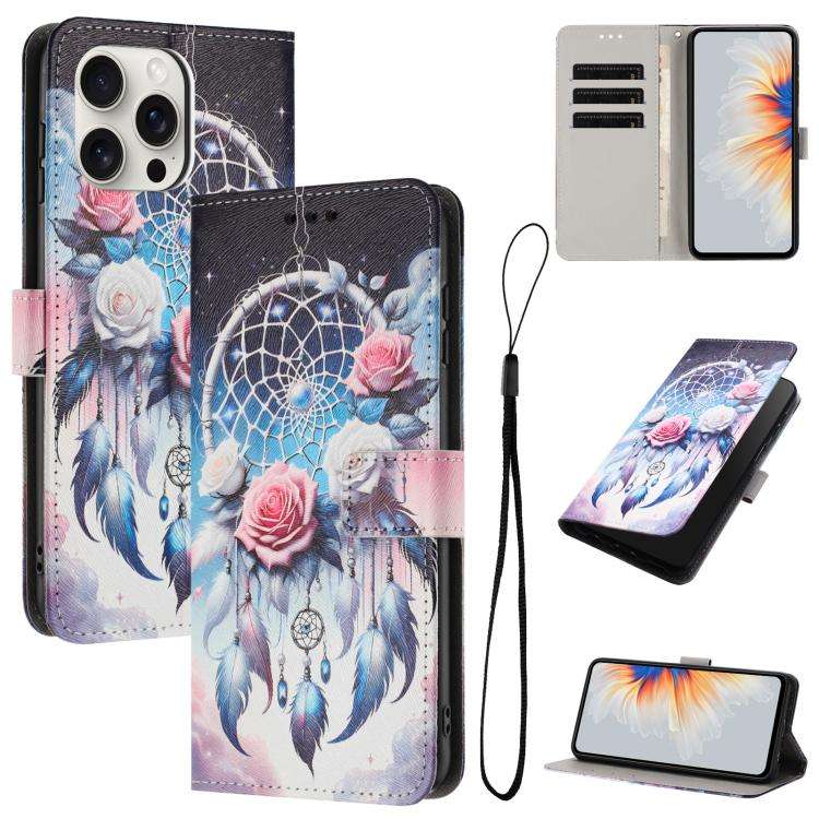 Color Drawing Pattern Leather Phone Case, For iPhone 13 Pro, For iPhone 13 mini, For iPhone 12 / ...