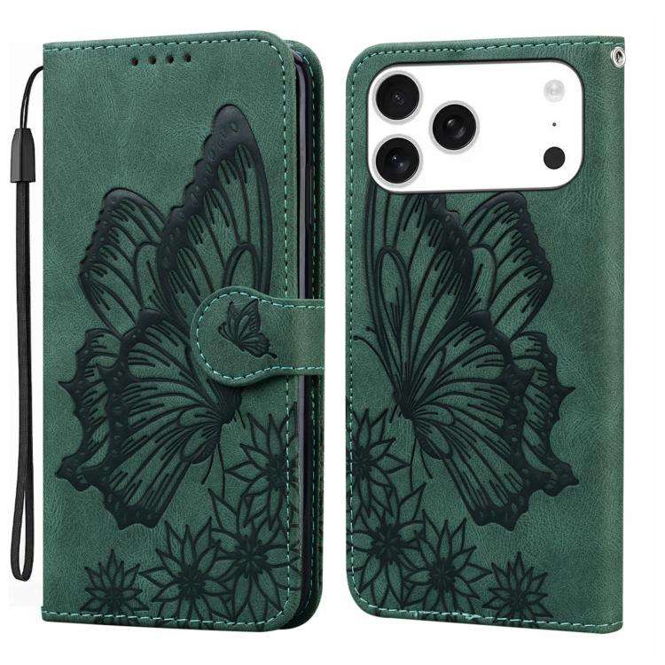 Retro Skin Feel Butterflies Embossing Horizontal Flip Leather Phone Case, For iPhone 18 Pro / 17 ...