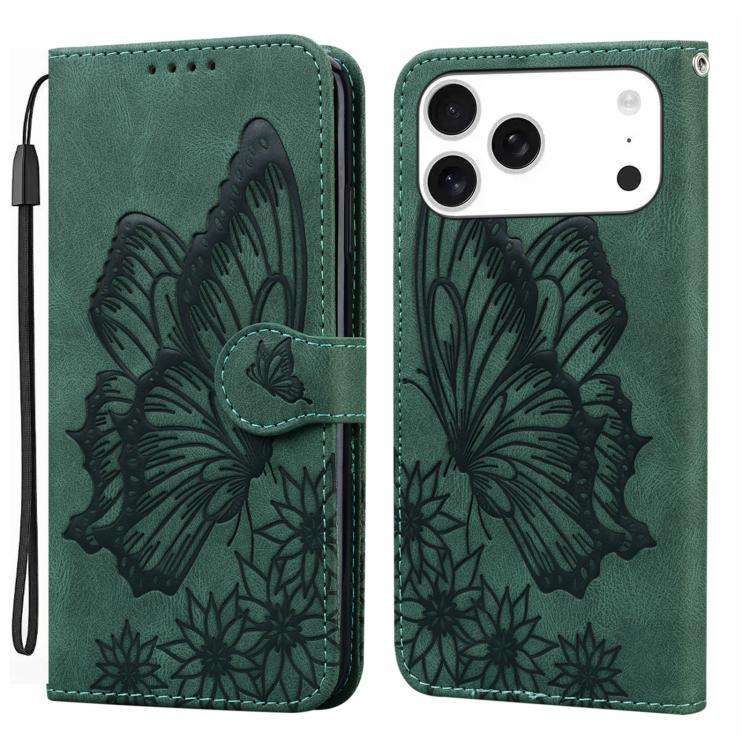 Retro Skin Feel Butterflies Embossing Horizontal Flip Leather Phone Case, For iPhone 18 Pro / 17 ...