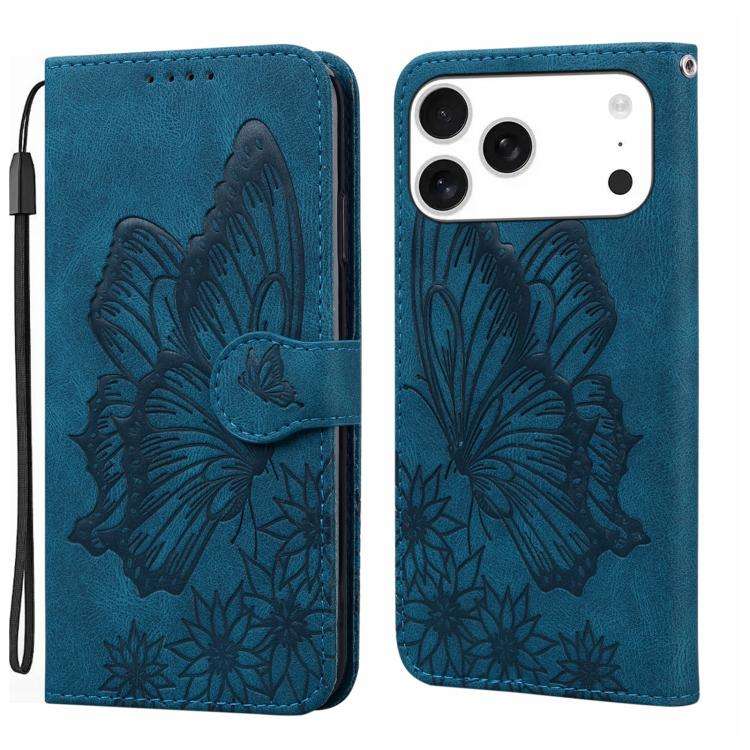 Retro Skin Feel Butterflies Embossing Horizontal Flip Leather Phone Case, For iPhone 18 Pro / 17 ...
