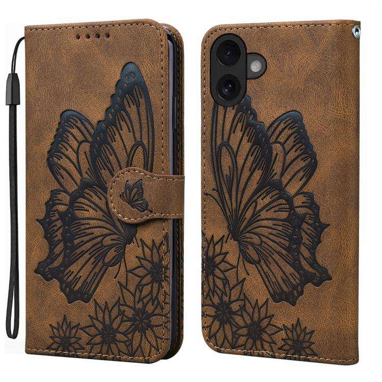 Retro Skin Feel Butterflies Embossing Horizontal Flip Leather Phone Case, For iPhone 18 Pro / 17 ...