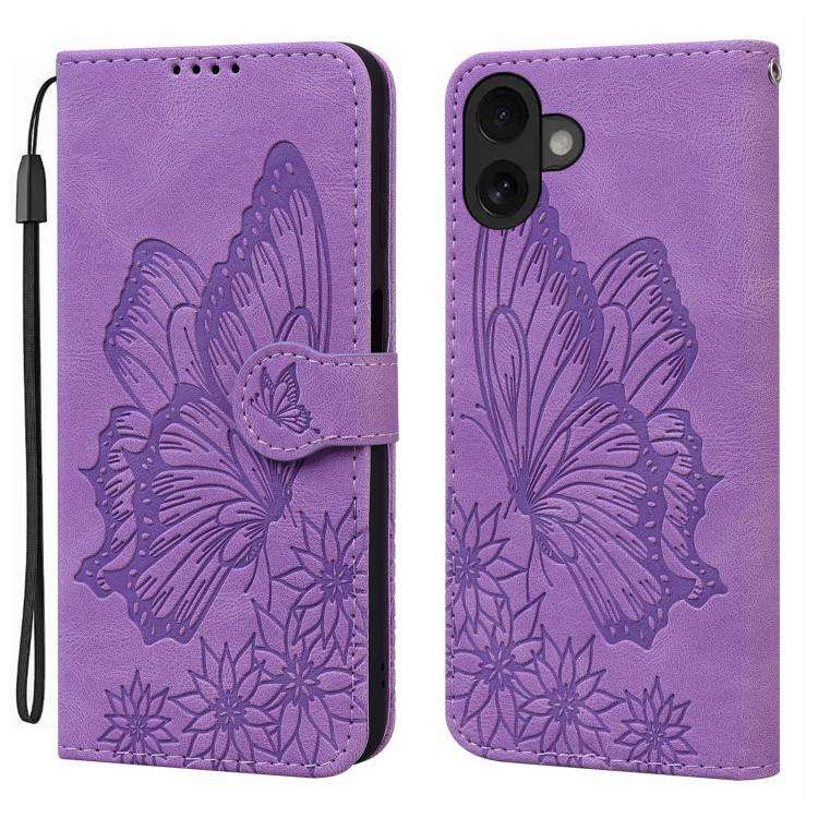 Retro Skin Feel Butterflies Embossing Horizontal Flip Leather Phone Case, For iPhone 18 Pro / 17 ...
