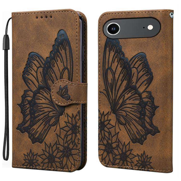 Retro Skin Feel Butterflies Embossing Horizontal Flip Leather Phone Case, For iPhone 18 Pro / 17 ...