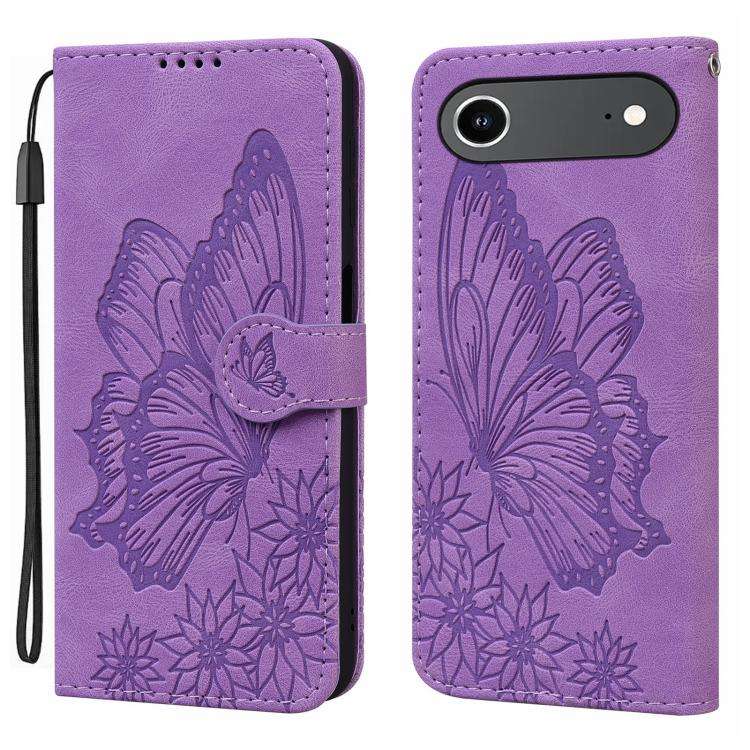 Retro Skin Feel Butterflies Embossing Horizontal Flip Leather Phone Case, For iPhone 18 Pro / 17 ...
