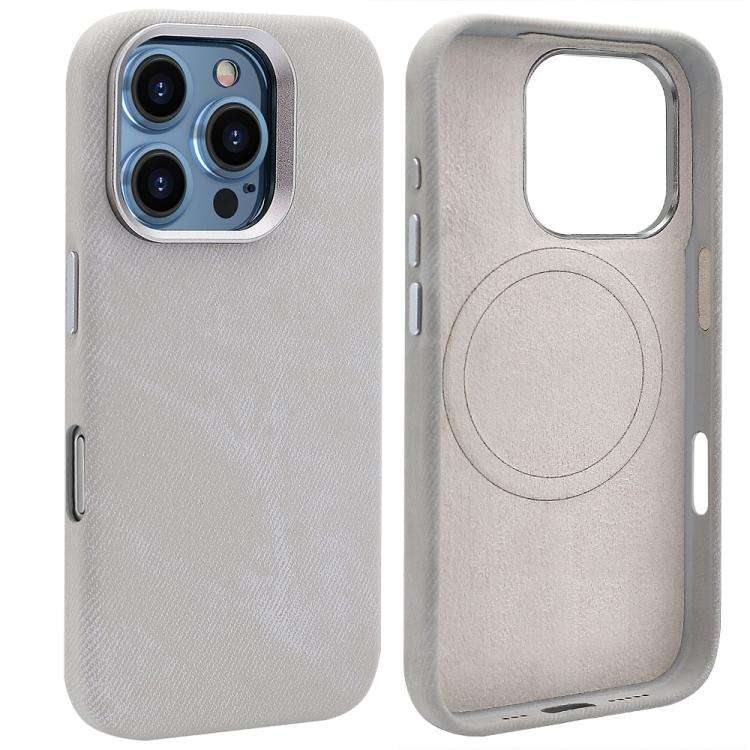 VIETAO Retro Denim Texture PU Leather MagSafe Phone Case, For iPhone 18 Pro / 17 Pro, For iPhone ...