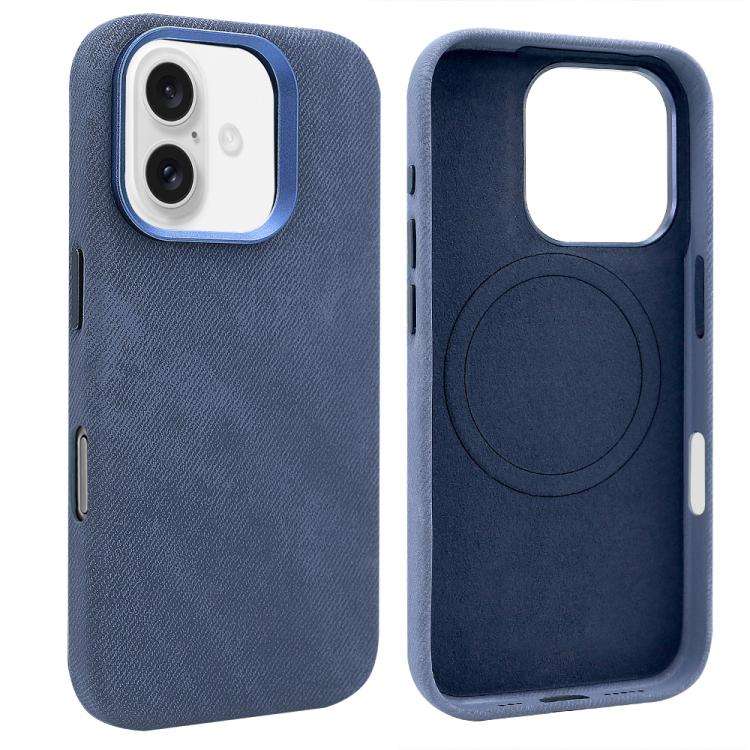 VIETAO Retro Denim Texture PU Leather MagSafe Phone Case, For iPhone 18 Pro / 17 Pro, For iPhone ...