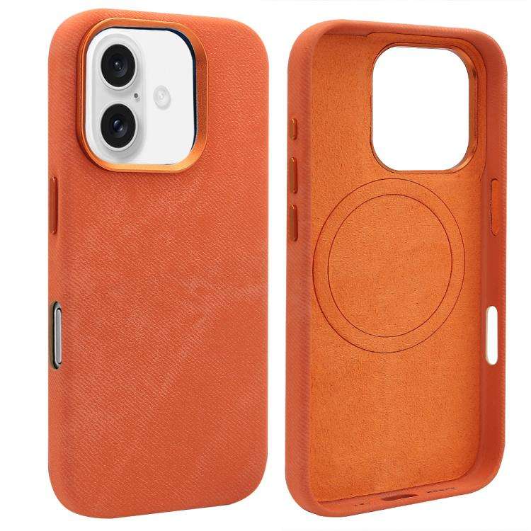 VIETAO Retro Denim Texture PU Leather MagSafe Phone Case, For iPhone 18 Pro / 17 Pro, For iPhone ...