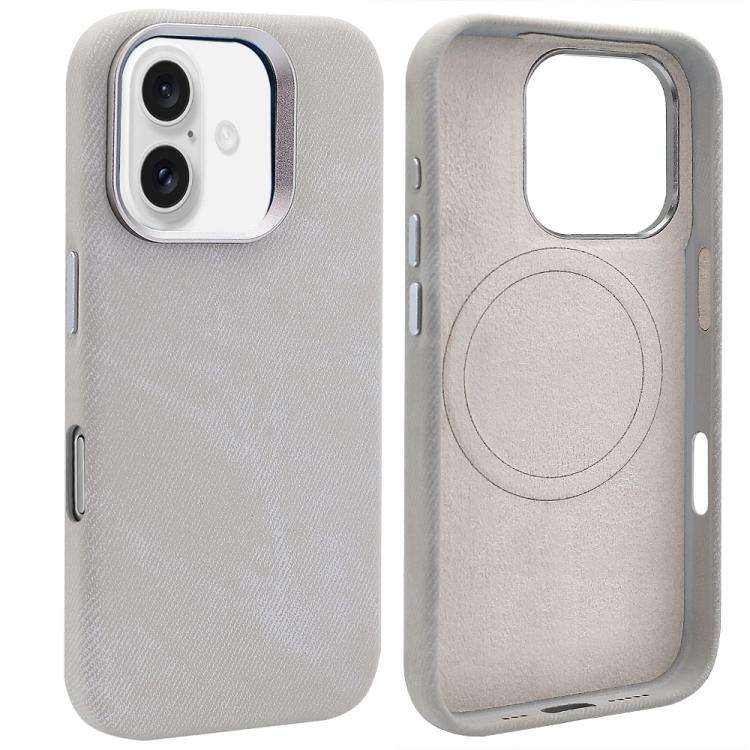 VIETAO Retro Denim Texture PU Leather MagSafe Phone Case, For iPhone 18 Pro / 17 Pro, For iPhone ...