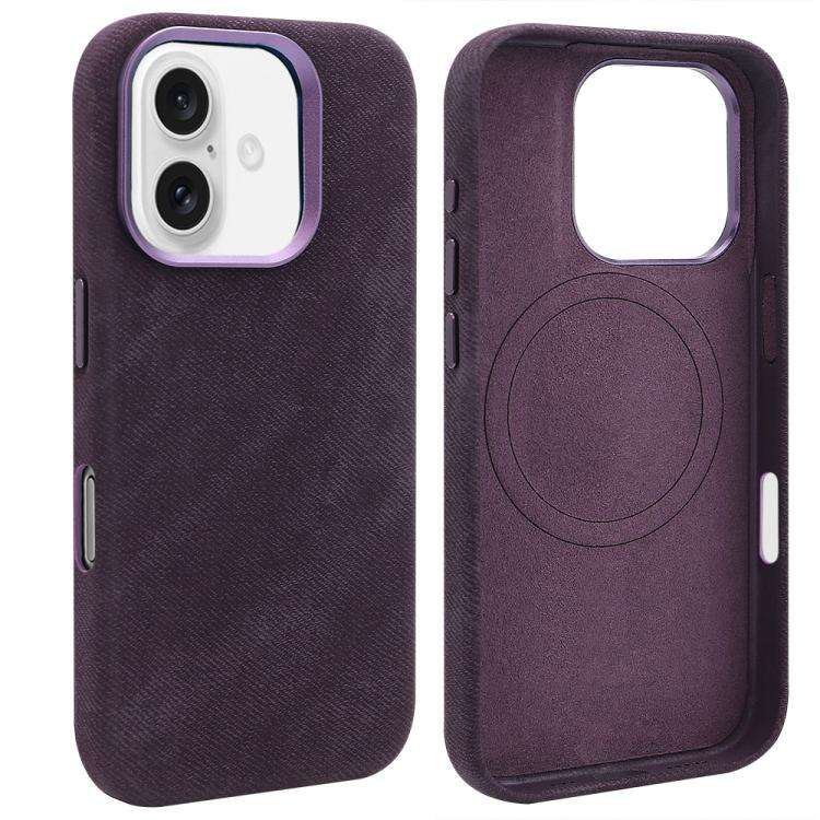 VIETAO Retro Denim Texture PU Leather MagSafe Phone Case, For iPhone 18 Pro / 17 Pro, For iPhone ...