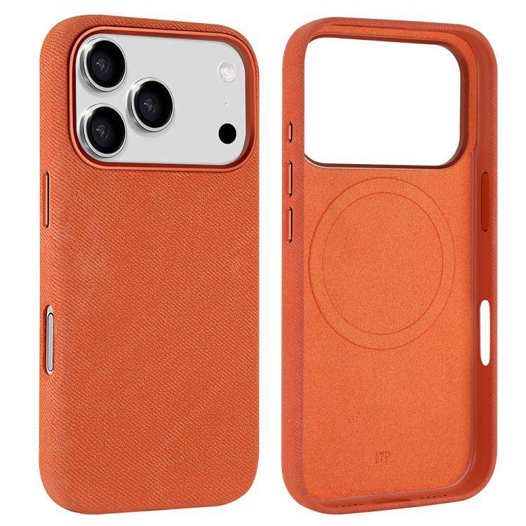 VIETAO Retro Denim Texture PU Leather MagSafe Phone Case, For iPhone 18 Pro / 17 Pro, For iPhone ...