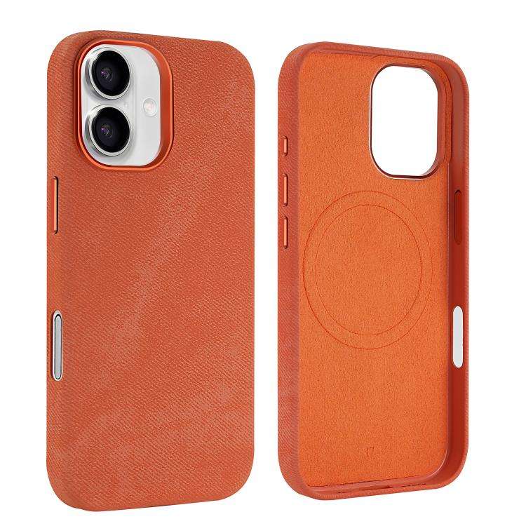 VIETAO Retro Denim Texture PU Leather MagSafe Phone Case, For iPhone 18 Pro / 17 Pro, For iPhone ...