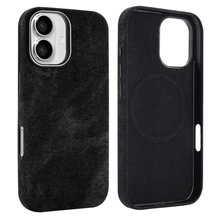 VIETAO Retro Denim Texture PU Leather MagSafe Phone Case, For iPhone 18 Pro / 17 Pro, For iPhone ...