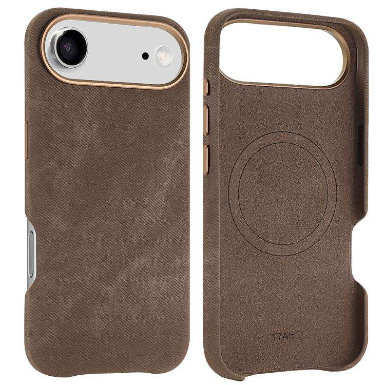 VIETAO Retro Denim Texture PU Leather MagSafe Phone Case, For iPhone 18 Pro / 17 Pro, For iPhone ...