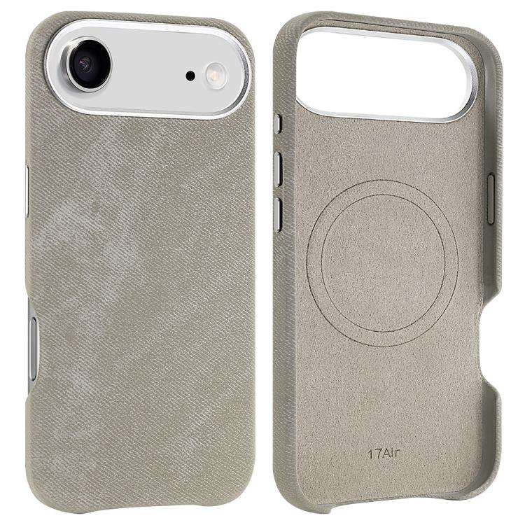 VIETAO Retro Denim Texture PU Leather MagSafe Phone Case, For iPhone 18 Pro / 17 Pro, For iPhone ...
