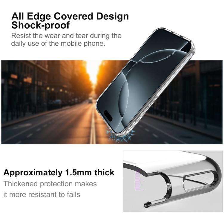 imak UX-10 Series Transparent Shockproof TPU Phone Case, For iPhone 18 Pro / 17 Pro, For iPhone 1...
