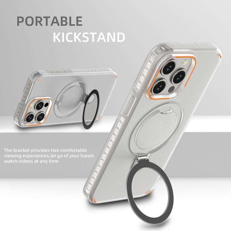 Colorful 2 in 1 MagSafe Ring Holder Phone Case, For iPhone 15 Pro Max, For iPhone 15 Pro, For iPh...