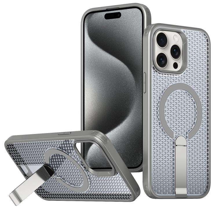 kalebol Honeycomb Cooling MagSafe Holder Phone Case, For iPhone 16 Pro, For iPhone 16 Plus, For i...