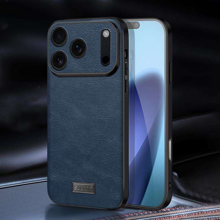 SULADA Shockproof TPU Hybrid Handmade Leather Phone Case, For iPhone 17 Pro Max, For iPhone 17 Pr...