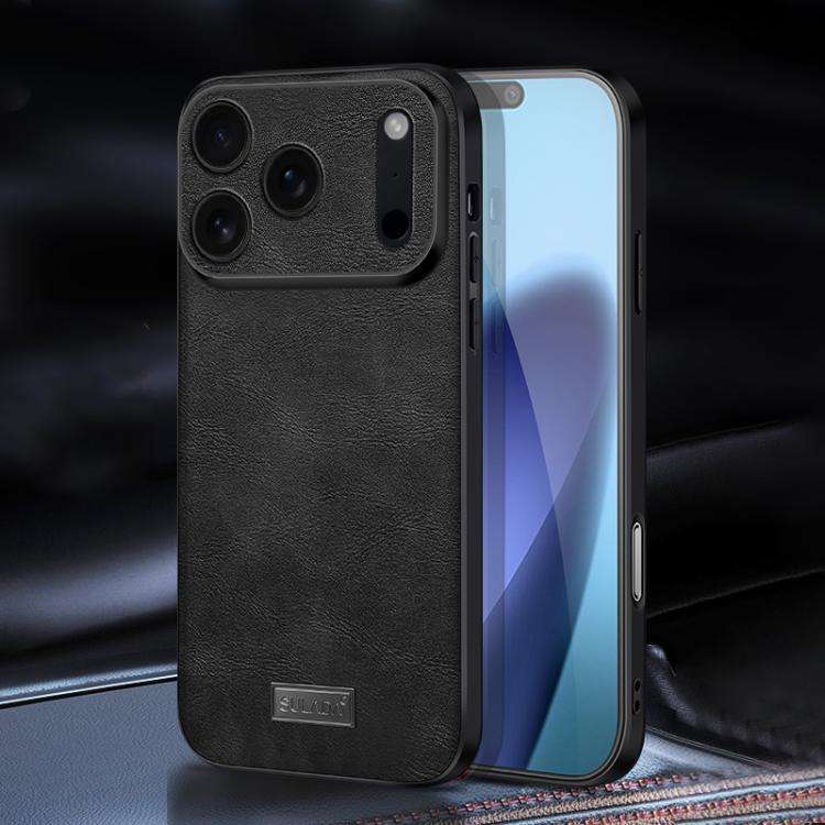 SULADA Shockproof TPU Hybrid Handmade Leather Phone Case, For iPhone 17 Pro Max, For iPhone 17 Pr...