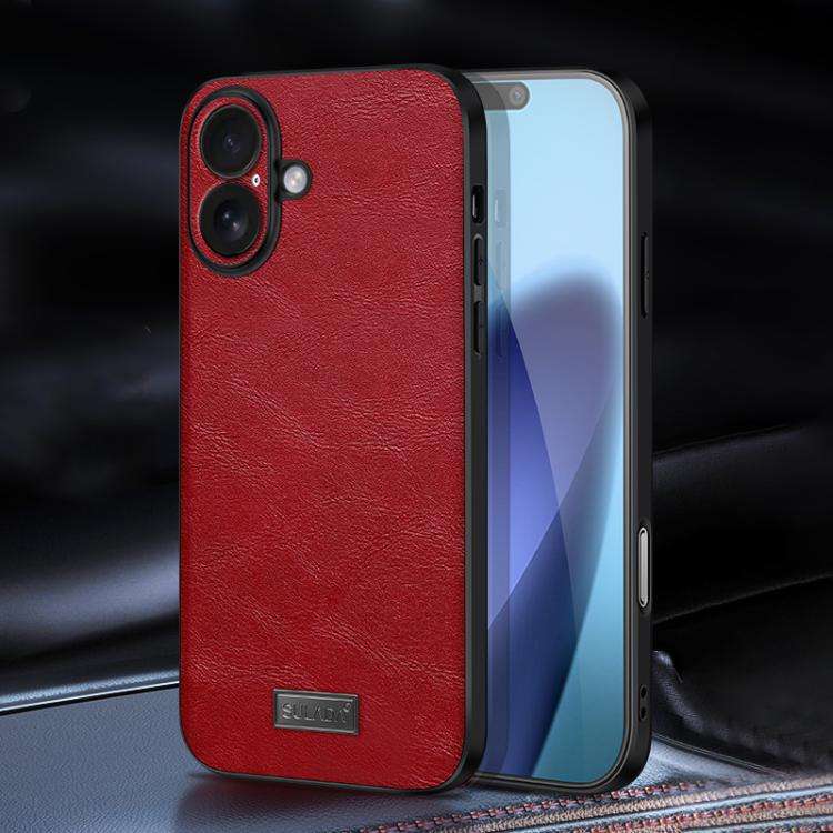 SULADA Shockproof TPU Hybrid Handmade Leather Phone Case, For iPhone 17 Pro Max, For iPhone 17 Pr...