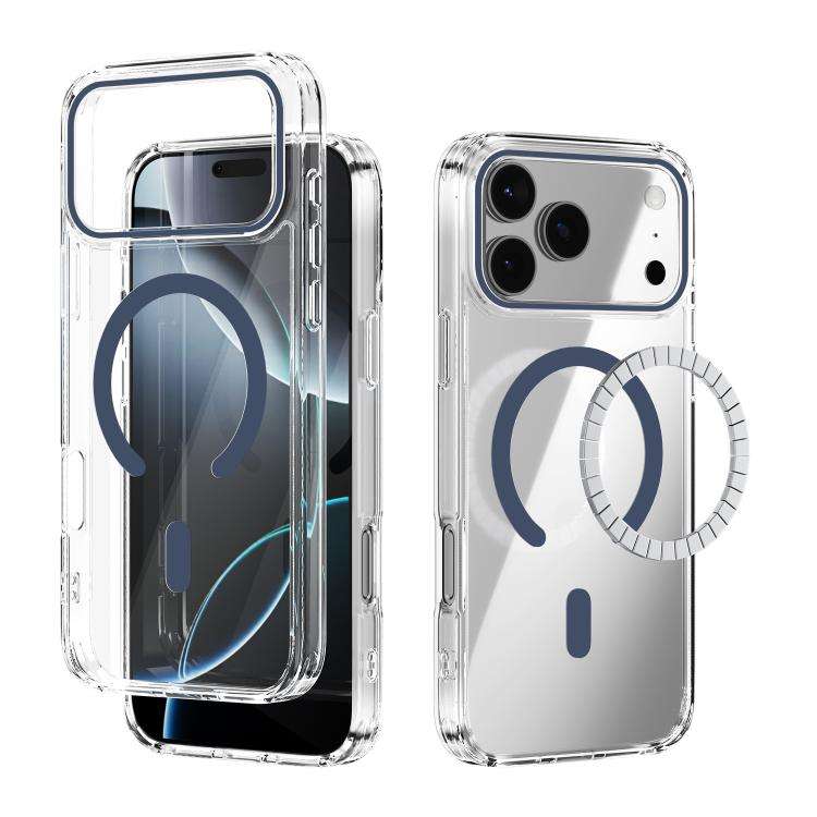ABEEL MagSafe Magnetic Color Ring Anti-scratch Transparent Phone Case, For iPhone 18 Pro / 17 Pro...