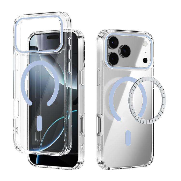 ABEEL MagSafe Magnetic Color Ring Anti-scratch Transparent Phone Case, For iPhone 18 Pro / 17 Pro...