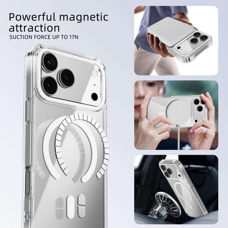 ABEEL MagSafe Magnetic Color Ring Anti-scratch Transparent Phone Case, For iPhone 18 Pro / 17 Pro...