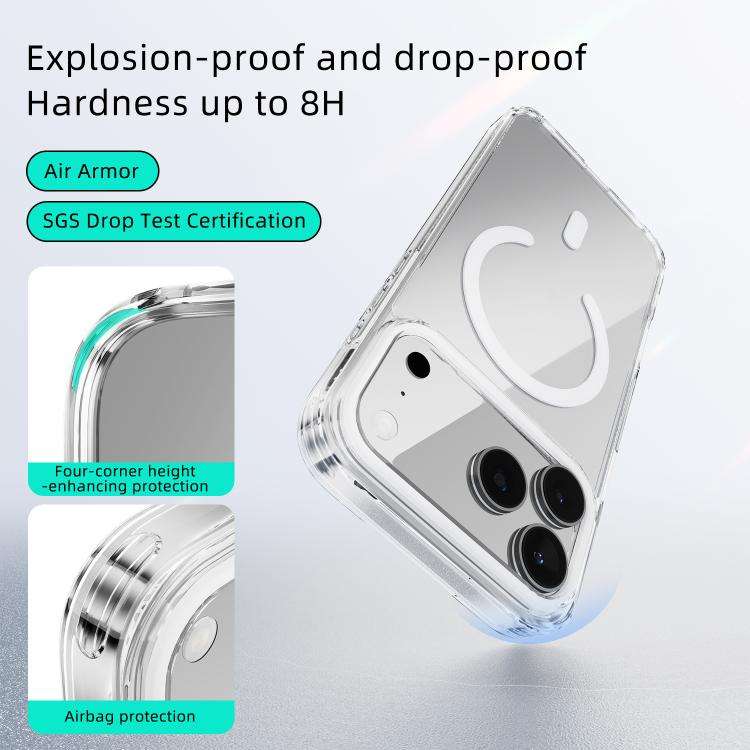 ABEEL MagSafe Magnetic Color Ring Anti-scratch Transparent Phone Case, For iPhone 18 Pro / 17 Pro...