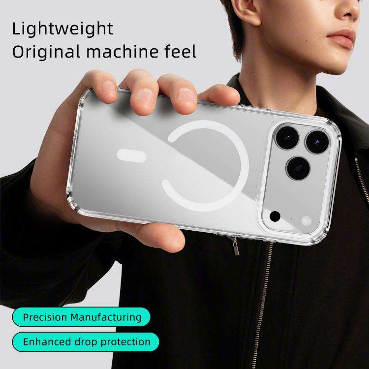 ABEEL MagSafe Magnetic Color Ring Anti-scratch Transparent Phone Case, For iPhone 18 Pro / 17 Pro...