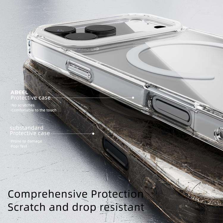 ABEEL MagSafe Magnetic Color Ring Anti-scratch Transparent Phone Case, For iPhone 18 Pro / 17 Pro...
