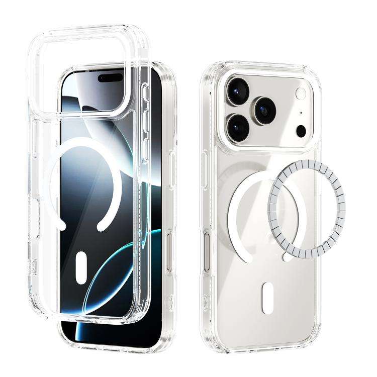 ABEEL MagSafe Magnetic Color Ring Anti-scratch Transparent Phone Case, For iPhone 18 Pro / 17 Pro...
