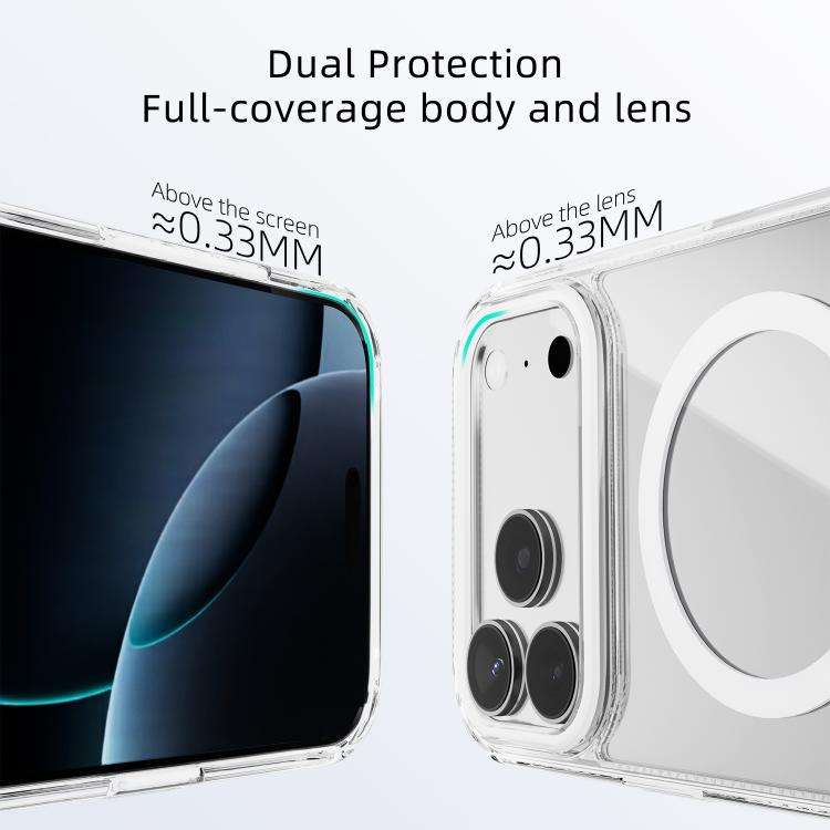 ABEEL MagSafe Magnetic Color Ring Anti-scratch Transparent Phone Case, For iPhone 18 Pro / 17 Pro...