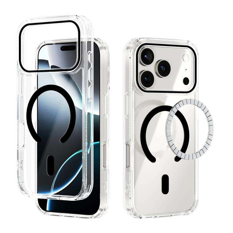 ABEEL MagSafe Magnetic Color Ring Anti-scratch Transparent Phone Case, For iPhone 18 Pro / 17 Pro...
