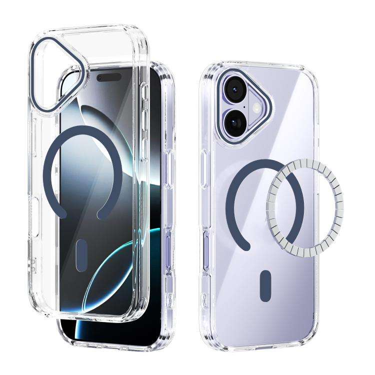 ABEEL MagSafe Magnetic Color Ring Anti-scratch Transparent Phone Case, For iPhone 18 Pro / 17 Pro...