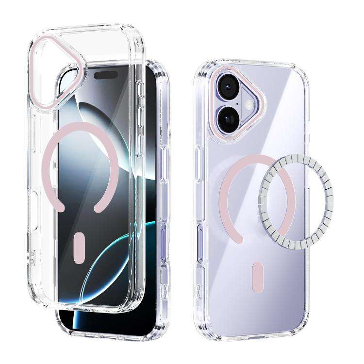 ABEEL MagSafe Magnetic Color Ring Anti-scratch Transparent Phone Case, For iPhone 18 Pro / 17 Pro...