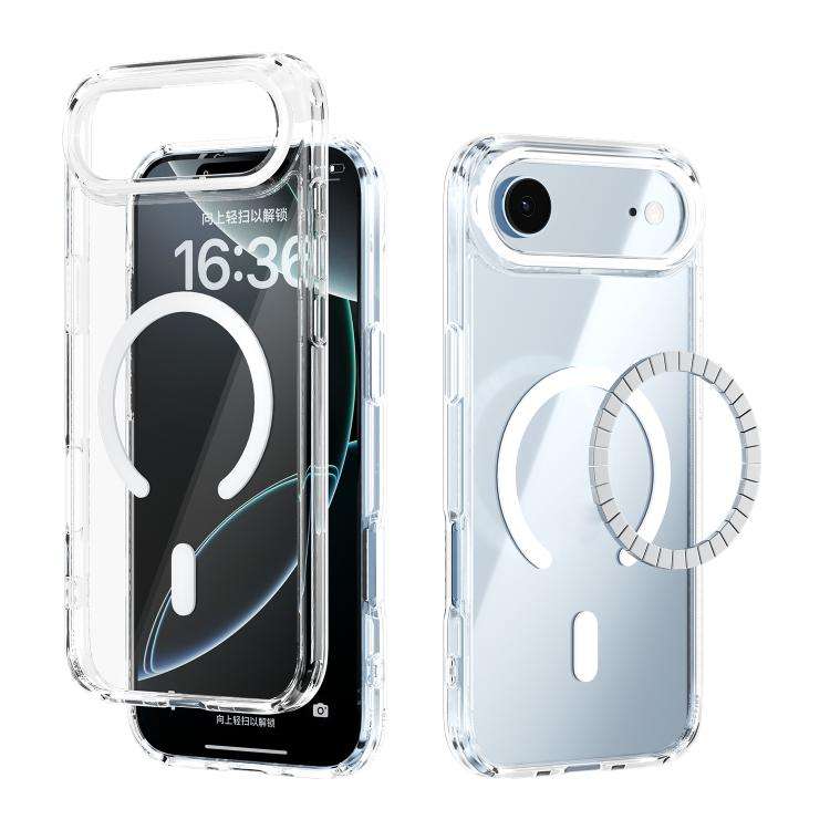 ABEEL MagSafe Magnetic Color Ring Anti-scratch Transparent Phone Case, For iPhone 18 Pro / 17 Pro...
