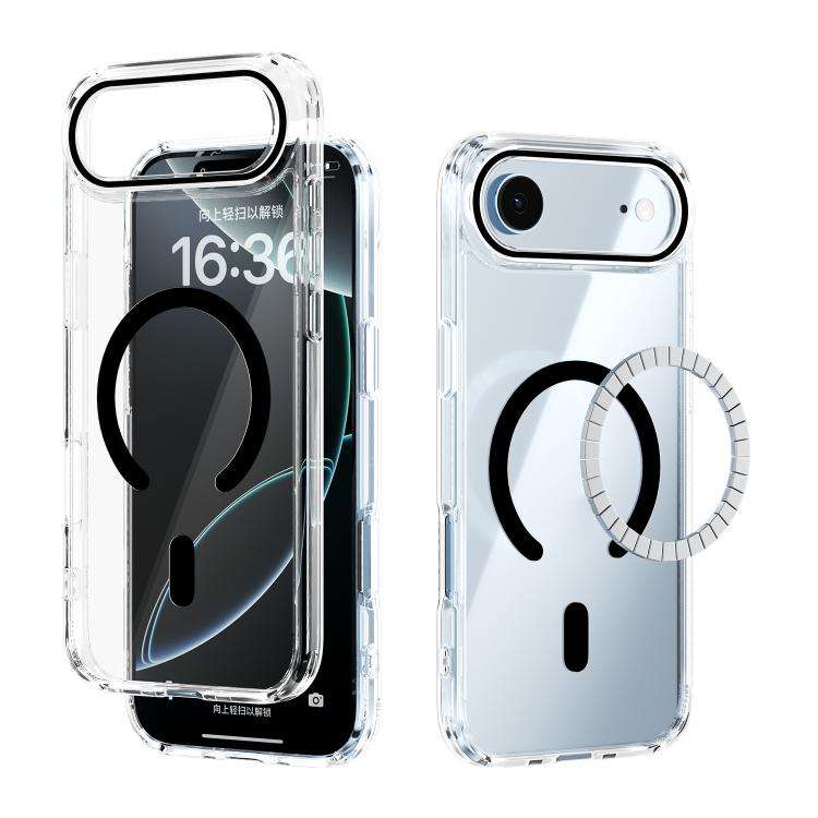 ABEEL MagSafe Magnetic Color Ring Anti-scratch Transparent Phone Case, For iPhone 18 Pro / 17 Pro...