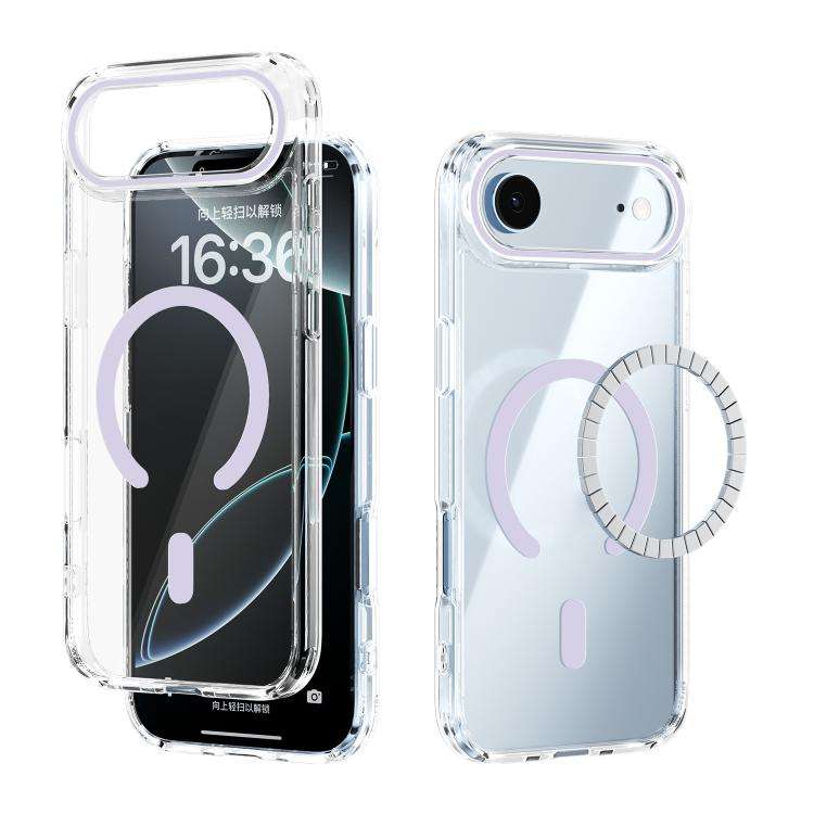 ABEEL MagSafe Magnetic Color Ring Anti-scratch Transparent Phone Case, For iPhone 18 Pro / 17 Pro...