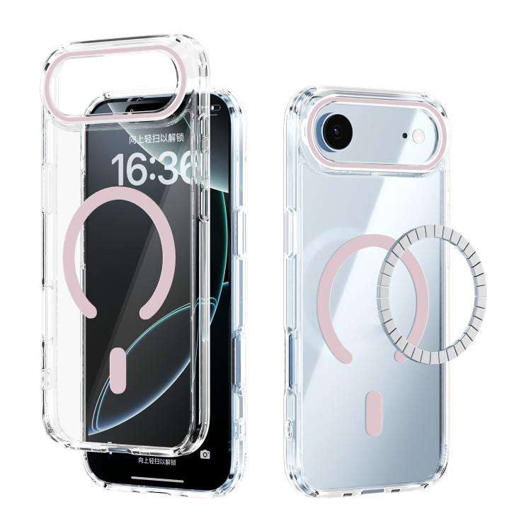 ABEEL MagSafe Magnetic Color Ring Anti-scratch Transparent Phone Case, For iPhone 18 Pro / 17 Pro...