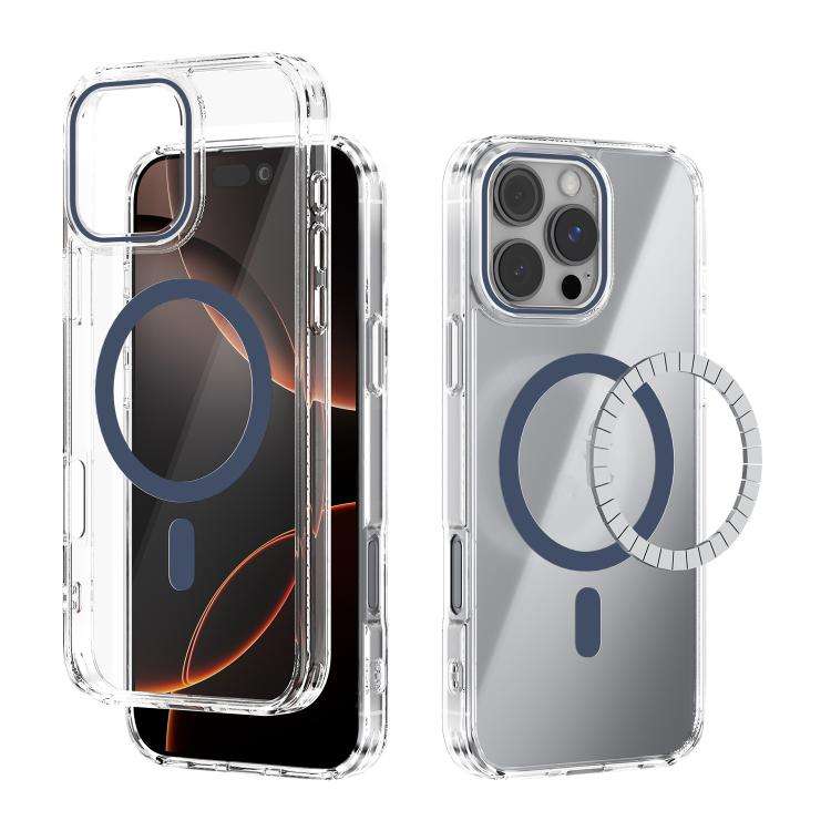 ABEEL MagSafe Magnetic Color Ring Anti-scratch Transparent Phone Case, For iPhone 18 Pro / 17 Pro...