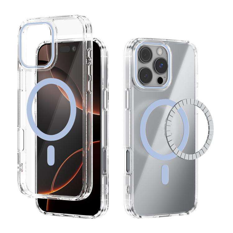 ABEEL MagSafe Magnetic Color Ring Anti-scratch Transparent Phone Case, For iPhone 18 Pro / 17 Pro...