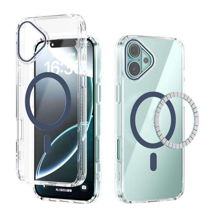ABEEL MagSafe Magnetic Color Ring Anti-scratch Transparent Phone Case, For iPhone 18 Pro / 17 Pro...