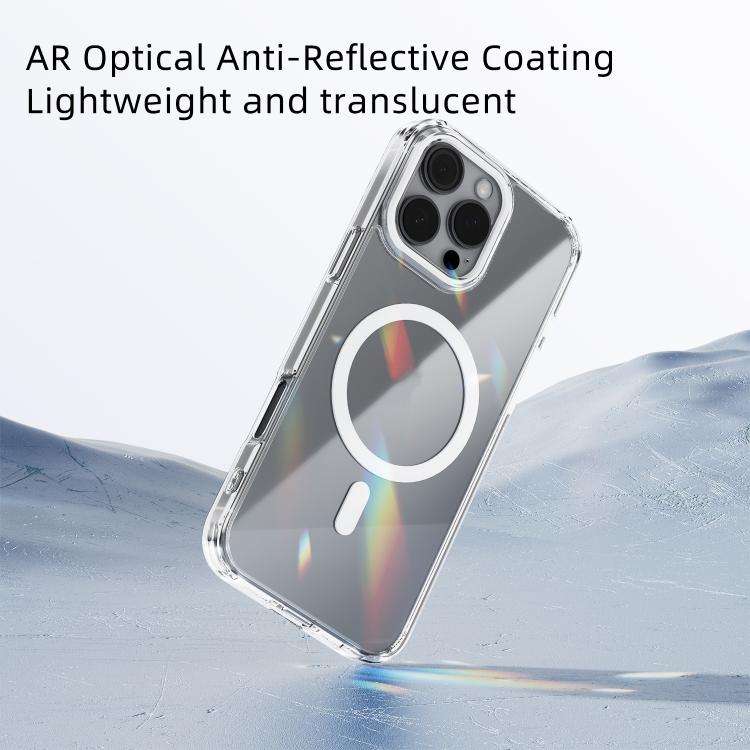 ABEEL MagSafe Magnetic Color Ring Anti-scratch Transparent Phone Case, For iPhone 15 Pro Max, For...