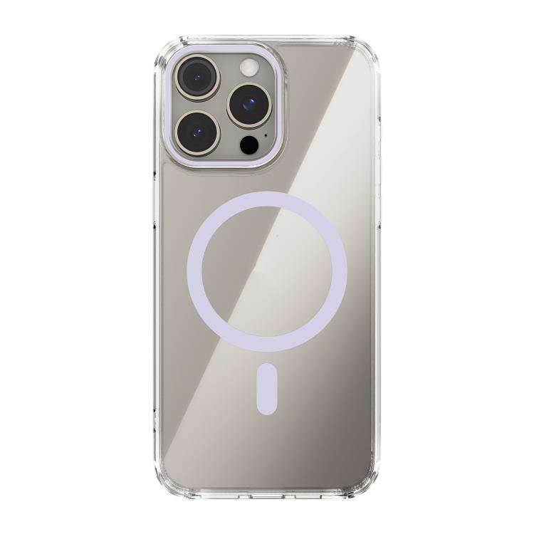 ABEEL MagSafe Magnetic Color Ring Anti-scratch Transparent Phone Case, For iPhone 15 Pro Max, For...