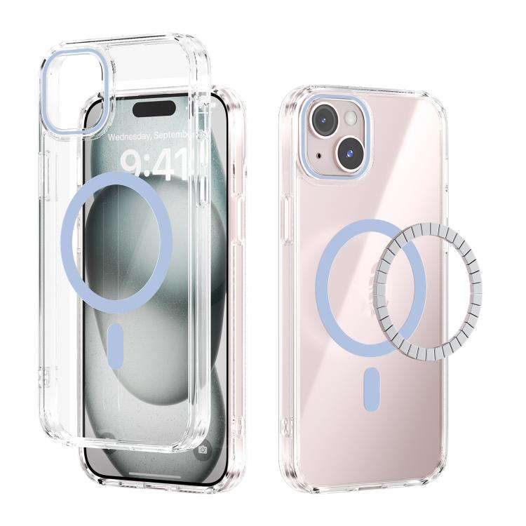 ABEEL MagSafe Magnetic Color Ring Anti-scratch Transparent Phone Case, For iPhone 15 Pro Max, For...