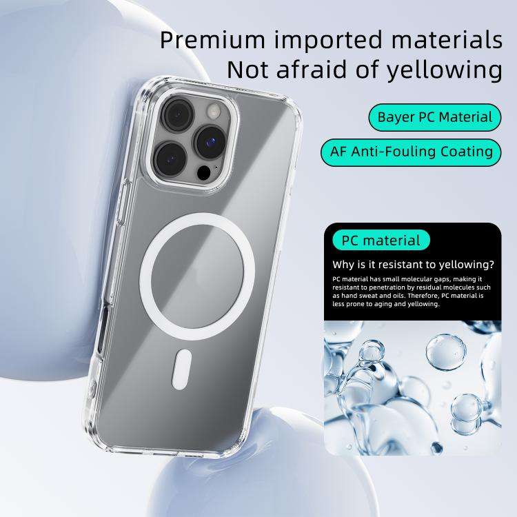 ABEEL MagSafe Magnetic Color Ring Anti-scratch Transparent Phone Case, For iPhone 13 Pro Max, For...