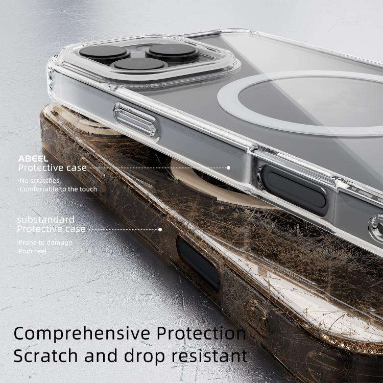 ABEEL MagSafe Magnetic Color Ring Anti-scratch Transparent Phone Case, For iPhone 13 Pro Max, For...